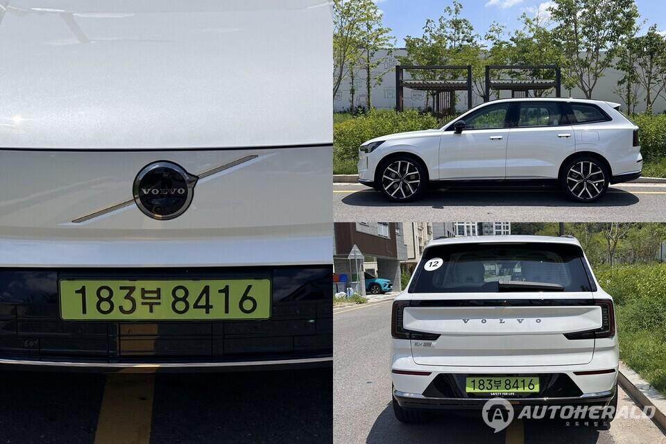 EX90을 처음 마주하면 화려한 디자인보다 차분하면서도 균형 잡힌 비례가 먼저 시선을 끈다(오토헤럴드 김훈기 기자)